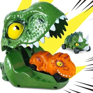 iPlay, iLearn Dinosaur Car Launcher–Push & launch dino vehicles, fun gift for 3 - Picture 1 of 1