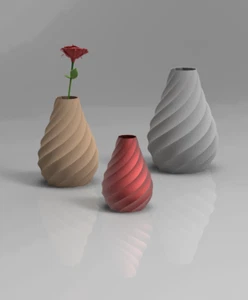 Custom 3D Printed Spiral Vase - Modern Design - Vase for Faux or Dried Flowers - Picture 1 of 18