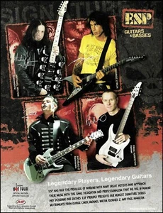 ESP Signature Guitar Series ad print George Lynch Helmet Queensryche Rammstein - Picture 1 of 3