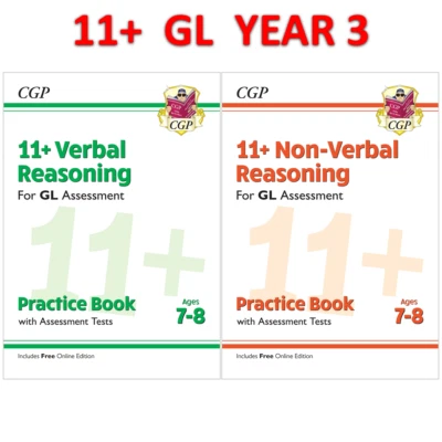 11+ Plus Year 3 GL Verbal Non Verbal Practice Book & Assessment Test with Answer - Image 1 of 4