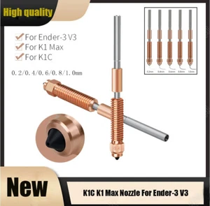 0.4/0.6/0.8mm K1C Nozzle Copper Titanium Nozzles for Ender-3 V3 3D Printer Parts - Picture 1 of 19