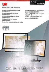 3M Framed Privacy Filter For Desktop Monitors 24" Widescreen PF240W1F NEW - Picture 1 of 1