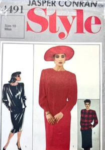 Style Sewing Pattern 4491 Misses JASPER CONRAN Dress, Skirt & Top: Size 10 UNCUT - Picture 1 of 2