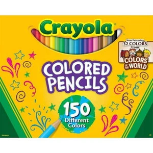 Crayola Colored Pencil Set, Colors of the World, 150 Ct - Picture 1 of 5