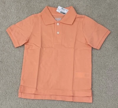 NEW!!  The Children's Place Polo Shirt Boys 4T Coral Short Sleeve Cotton - Image 1 of 4