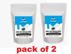 pack of 2 100% NATURAL HERBS DONKEY MILK POWDER FREEZE DRIED 100gm each - Picture 1 of 6