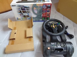 Nintendo 64 Hyper Steering Wheel N64 Controller Ascii Racing boxed Tested Work - Picture 1 of 12
