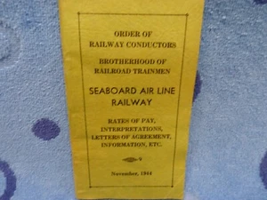 Seaboard Air Line Railway 1944 Lohnsätze Auslegungen Vertragsschreiben - Bild 1 von 2