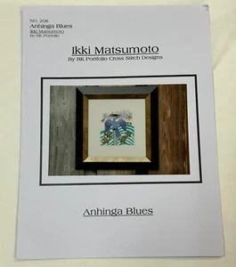 Vtg 2004 Ikki Matsumoto Cross Stitch Design Anhinga Blues Chart RK Portfolio New - Picture 1 of 7