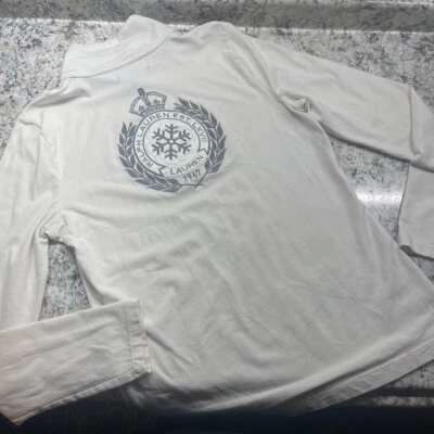 L-RL Ralph Lauren Active Sports Line Women L Ivory Crest Logo Long Sleeve 1/4Zip - Image 1 of 4