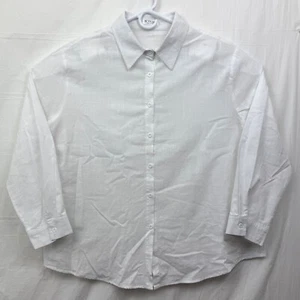 In Volland Long Sleeve Button Up Dress Shirt Women 22 White - Picture 1 of 6