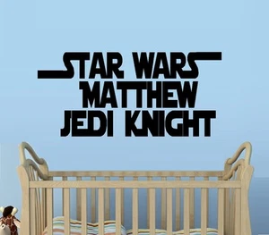 Jedi Ritter mit (Custom Name) - beliebte Figuren, Wandtattoo - Bild 1 von 3