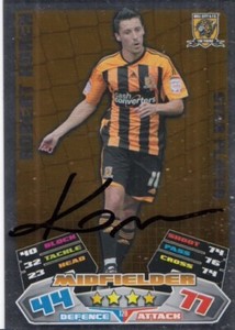 Robert Koren Signed Hull City Match Attax Championship 2011/12 Card Star Player