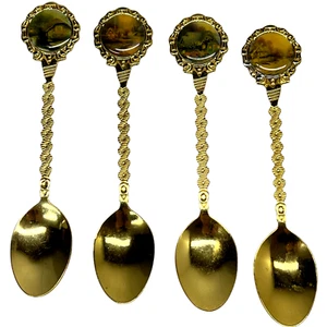 Thomas Kinkade Collectible Spoons Tea Gap Cottage Meadow Wood Cottage 2005 Wear - Picture 1 of 6