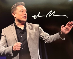 ELON MUSK Signed (DOGE, SPACE X, TESLA, MAGA) Original Autograph 8x10" Photo - Photo 1/2
