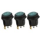 Premium Car Boat ONOFF Switch 12V 20A Green LED Waterproof Round Toggle