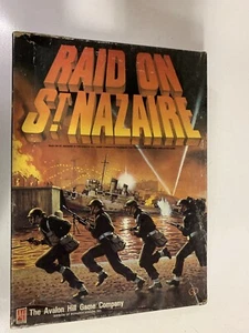 *Raid On St Nazaire - (Avalon Hil, 1987) Solitaire WWII Wargame Mounted Map - Picture 1 of 13