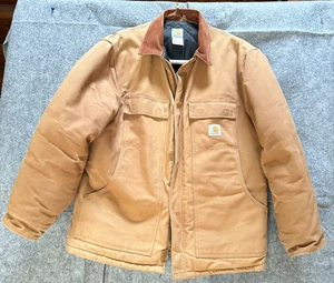 Vintage Carhartt USA Quilted Work Jacket Brown Duck Canvas No Hood - 26X32 - Picture 1 of 10