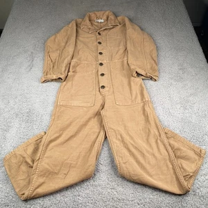 Madewell X As Ever Coveralls Jumpsuit Womens XS Brown Cotton Utility Workwear - Picture 1 of 15