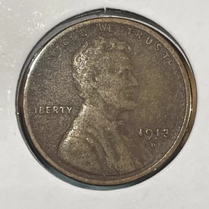 Centavo Lincoln 1913-D 1C BN F4215 - Imagen 1 de 2