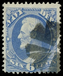 [phil04] USA 1873 Scott#O38 used 6¢ ultra  cv:$25 - Picture 1 of 3