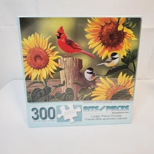 300 Piece W Vanderdasson Art Puzzle Sunflower + Songbirds Large Piece 18"x24" - Picture 1 of 9
