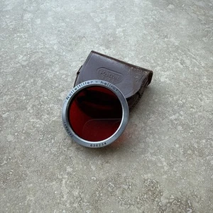 Nice Rollei Hellrot Red Bay 1 Filter w/Leather Case - Picture 1 of 6