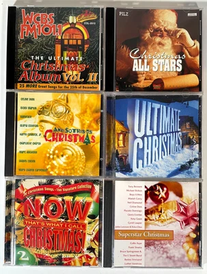ULTIMATE CHRISTMAS COMPILATIONS CD Lot of 6 Wham Elton Bing Mariah Whitney NSYNC Foto 1 de 4
