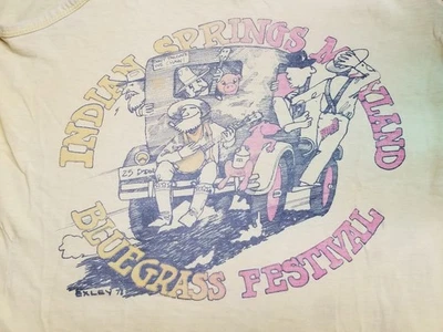 Vintage 1978 Indian Spring MD Maryland Bluegrass Festival Tank Top Tshirt T - Image 1 of 4