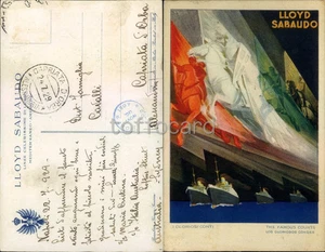 PUBBLICITA' LLOYD SABAUDO-FUTURISMO CONTI SAVOIA-AUTORE RICCOBALDI-D17-39 - Imagen 1 de 1