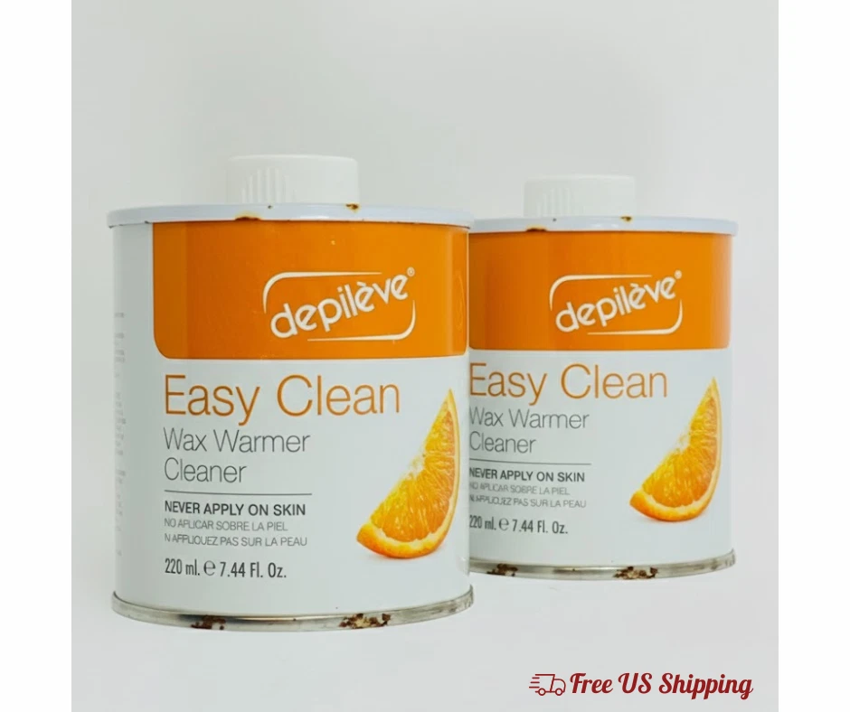 Depileve Easy Clean Calentador de Cera Cítrica Limpiador 7.44 OZ Juego de 2 Foto 1 de 4