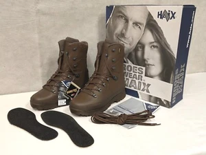 British Army HAIX Cold Wet Weather Leather Combat Boots - Brown - New & Boxed - Picture 1 of 10