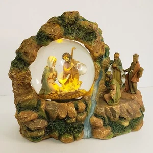 Fontanini Musical Lighted Grotto Glitterdome "O Holy Night" Nativity Roman Inc - Picture 1 of 8