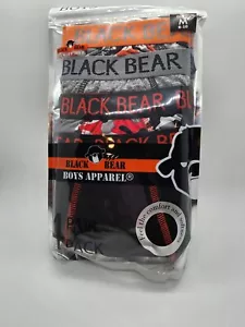 Black Bear Boys Performance Trunks Boxer Briefs Size M 8-10 Black Red Gray... - Picture 1 of 3