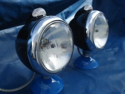 Black Guide Style H6024 卤素车头灯带透明-琥珀色 LED 转向信号一对 — 第 1/4 张图片