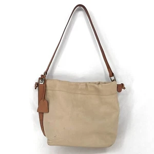 Petusco Genuine Leather Light Tan Logo Made in Spain Shoulder bag Purse Handbag - Picture 1 of 11