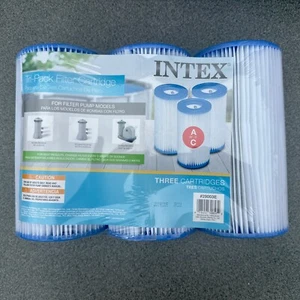 3 Intex Filter Cartridge A C #29003E Tri-Pack Pool Season Summer - Picture 1 of 2