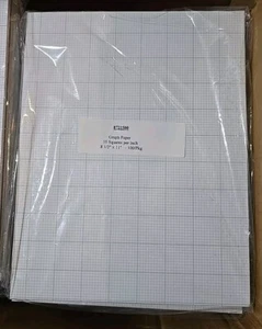 Grafikpapier 10 Quadrate pro Zoll, 8,5 x 11 Quad Lineal, 100 Blatt/Stück - Bild 1 von 2