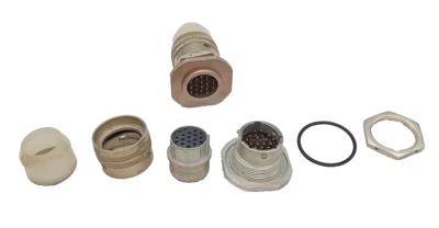 2 NOS  BENDIX 14-18 + 14-18P  Circular 18 Position MIL Spec Connectors - Image 1 of 4