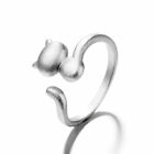 Fashion 925 Silver Party Rings Women Animal Jewelry Cute Cat Ring Gift Size 6-10