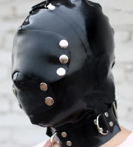 Latex100% Rubber Hood Gummi Cosplay Maske fashion Kostüm Black XS-XXL - Picture 1 of 1
