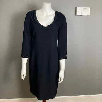 Nuevo con etiquetas Vestido de cóctel La Perla clásico negro a medida con cuentas 44 IT / 8 EE. UU. Mediano Foto 1 de 4