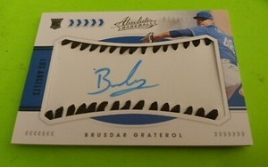 2020 Panini Absolute Brusdar Graterol ROOKIE Baseball Material AUTO /125 Dodgers