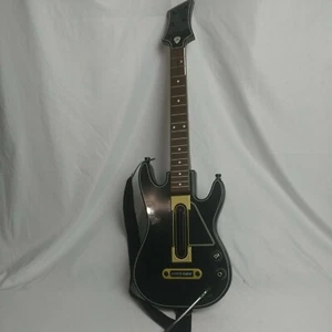 Activision Guitar Hero Power Wireless Guitar Xbox 360 PS3 Black Gold No Dongle  - Picture 1 of 6