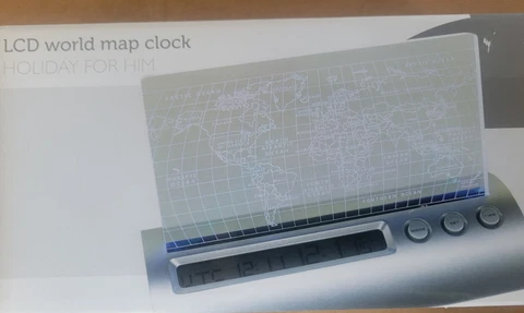 LCD World Map Illuminous Alarm Desk Clock (CID) Cover