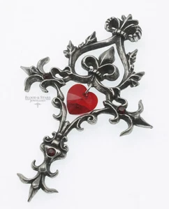 Alchemy Gothic Renaissance Cross of Passion P456 Pendant Only Goth Cross Heart - Picture 1 of 4