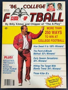 1986 COLLEGE FOOTBALL NAHAUFNAHME MAGAZIN BARRY SWITZER OKLAHOMA SOONERS AUF COVER - Bild 1 von 2