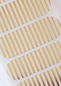 Jamberry METALLIC GOLD PINSTRIPE, 1/2 Sheet, AKA Metallic Gold Stripe  - Picture 1 of 3