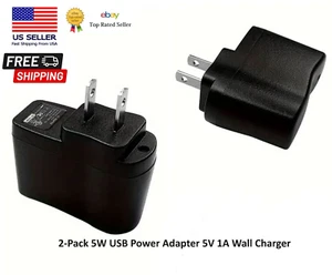 2 pcs Wall Charger Cube 5V1A USB Power Supply Charging Block Universal Wall Plug - Picture 1 of 5