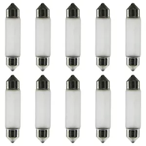 10 Pack Sunlite XEL/3W/12V/FT/F 3 Watt 12 Volt T3.25 Xelogen Festoon Bulb Frost - Picture 1 of 1